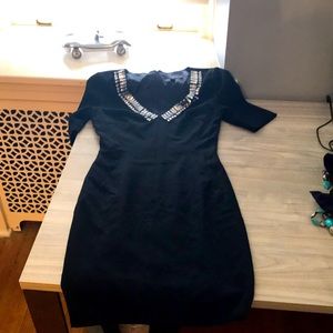 Ted Baker size one collared black dress.